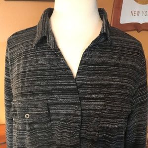 Soft Collared Black/Grey Stripped shirt